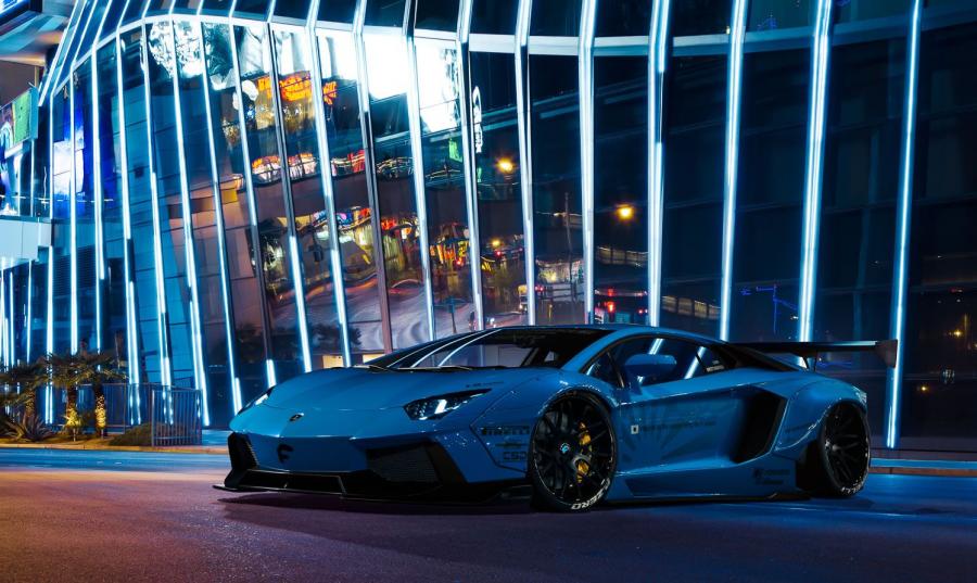 Lamborghini Aventador LP720-4 Blue by Liberty Walk '2014